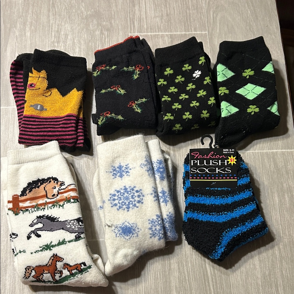 Colorful Patterned Women's novelty Socks Set - Picture 13 of 14